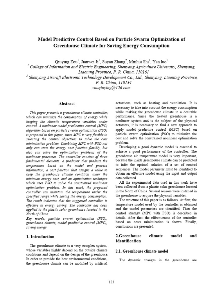 Model Predictive Control Based On Particle Swarm Optimization of ...