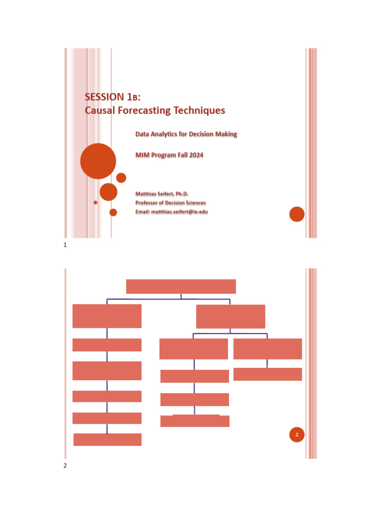 Data Analytics Session 1b (Forecasting) | PDF