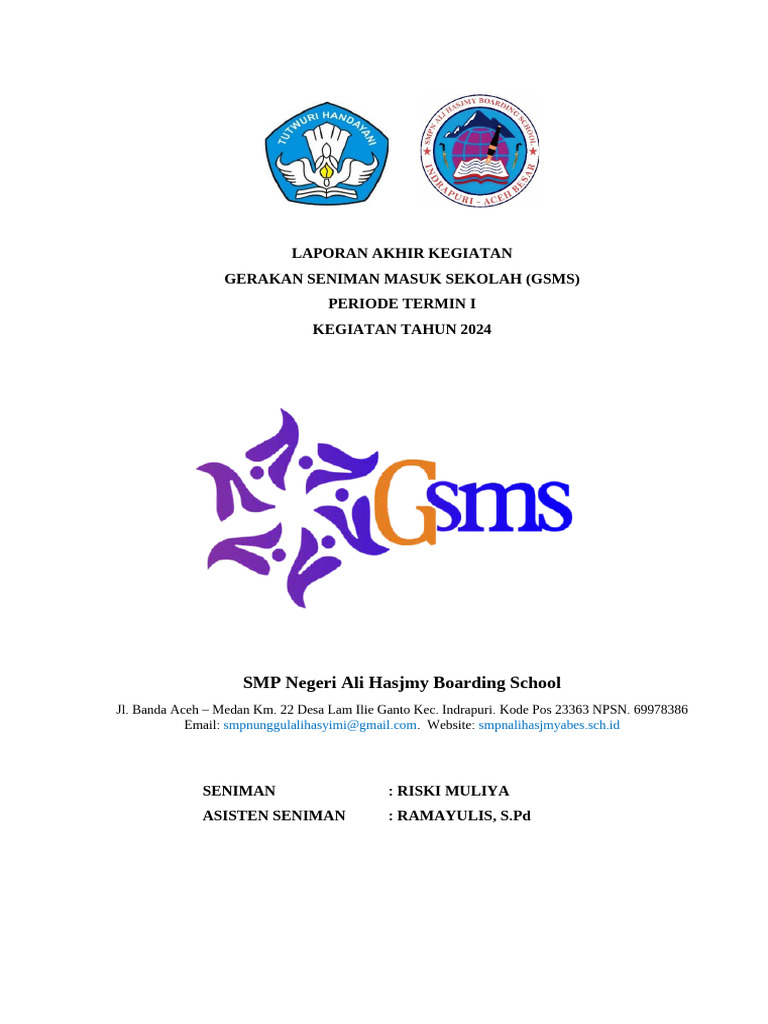 Laporan Kegiatan GSMS 2024 | PDF