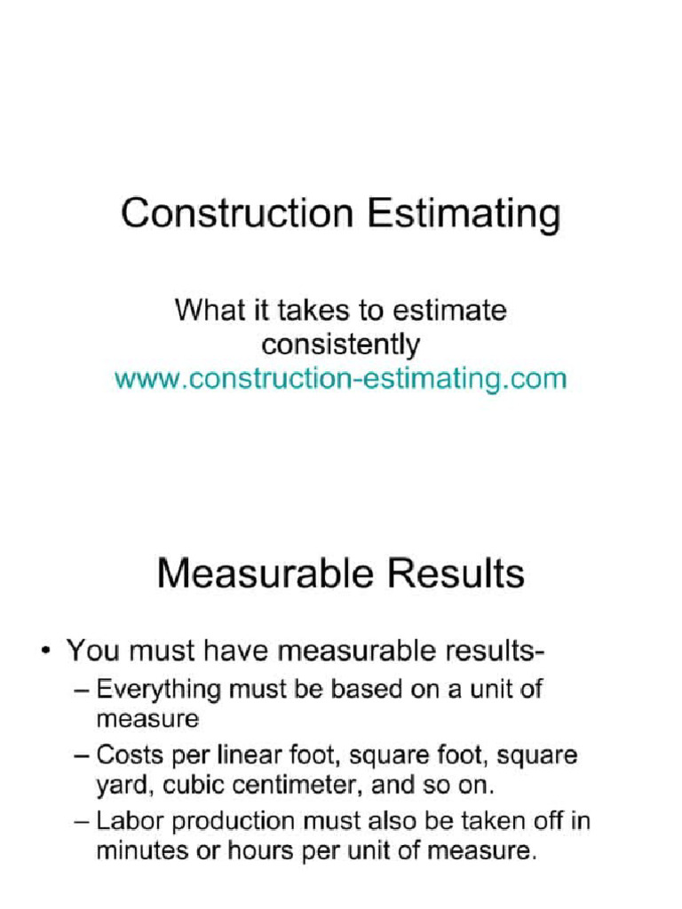 Construction Estimating - 20240606 - 202108 | PDF