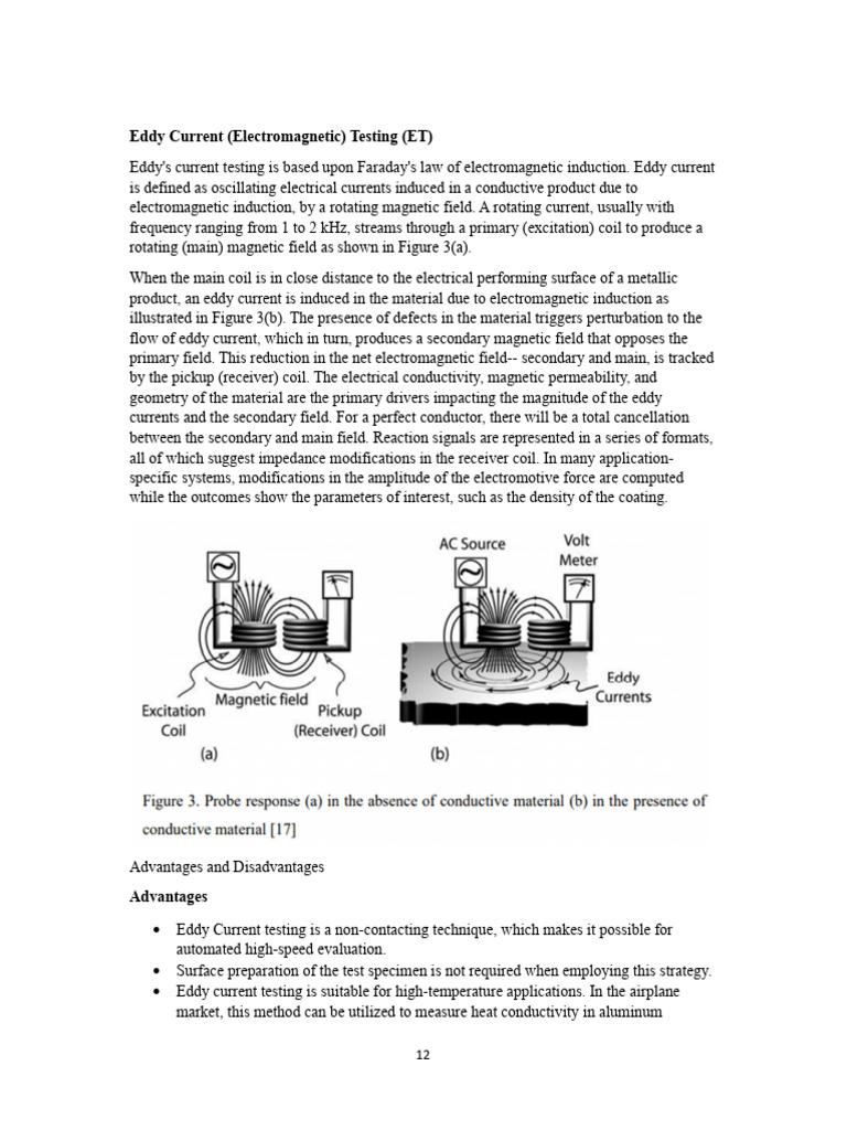 Eddy Current and Magnetic Particle Testing. | PDF