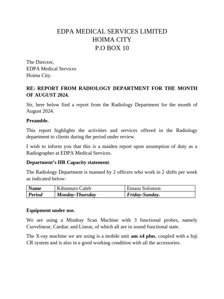 Radiology Report | PDF