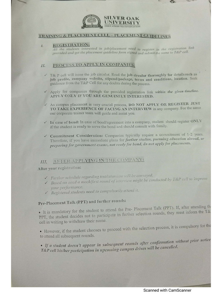 Placement Guideline Form Pdf