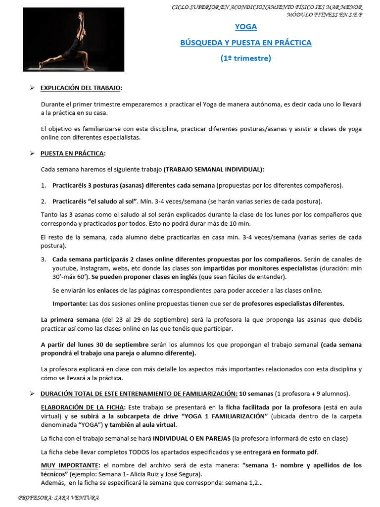 Informac Trabajo Yoga 1 | PDF