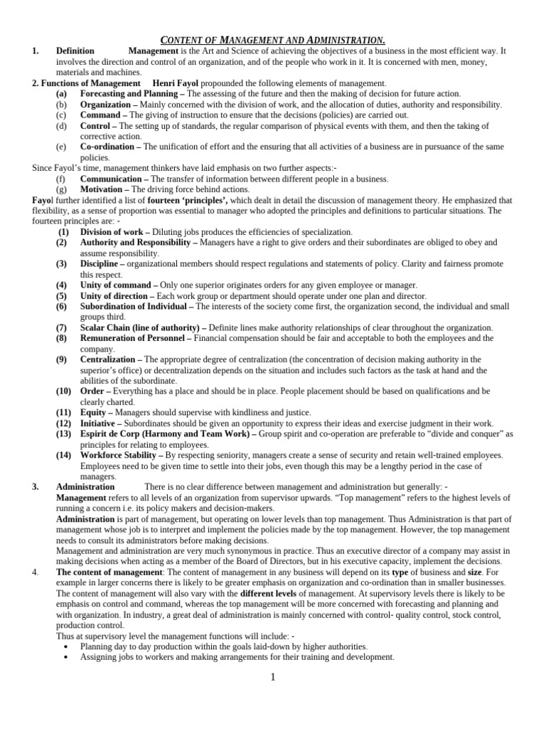 Management Functions | PDF