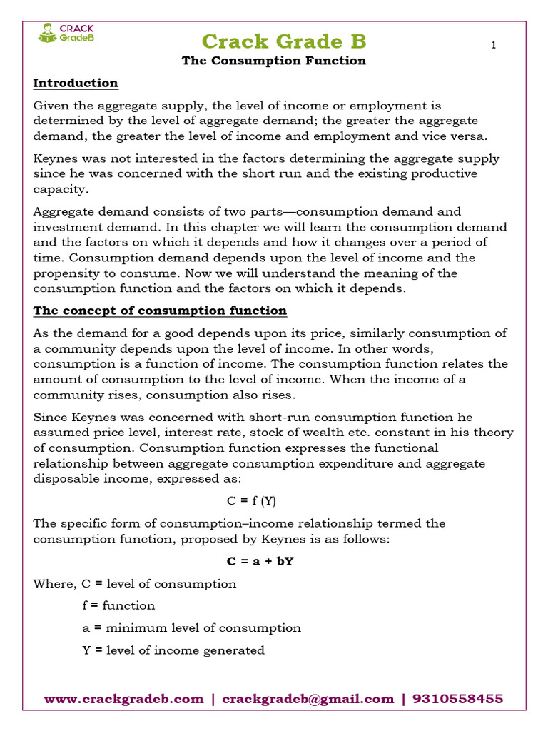 Consumption Function SEBI Lyst4871 | PDF | Consumption (Economics) | Demand