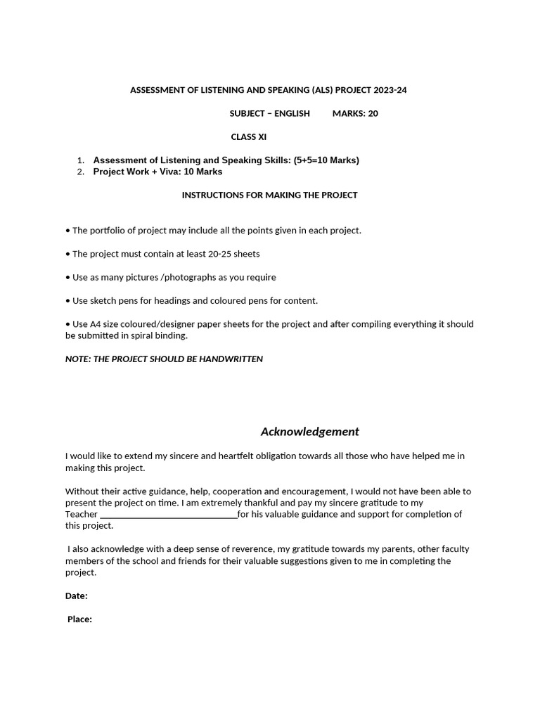 Als Project Sample | PDF