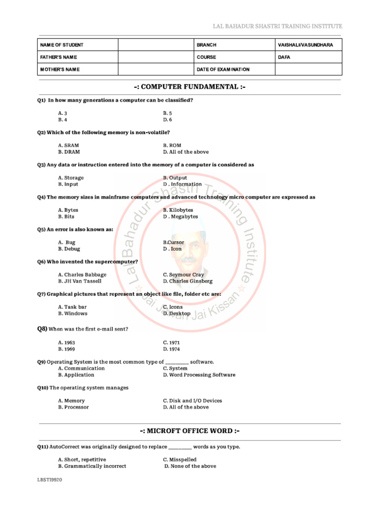 Dafa Q Paper (Oct 24) | PDF