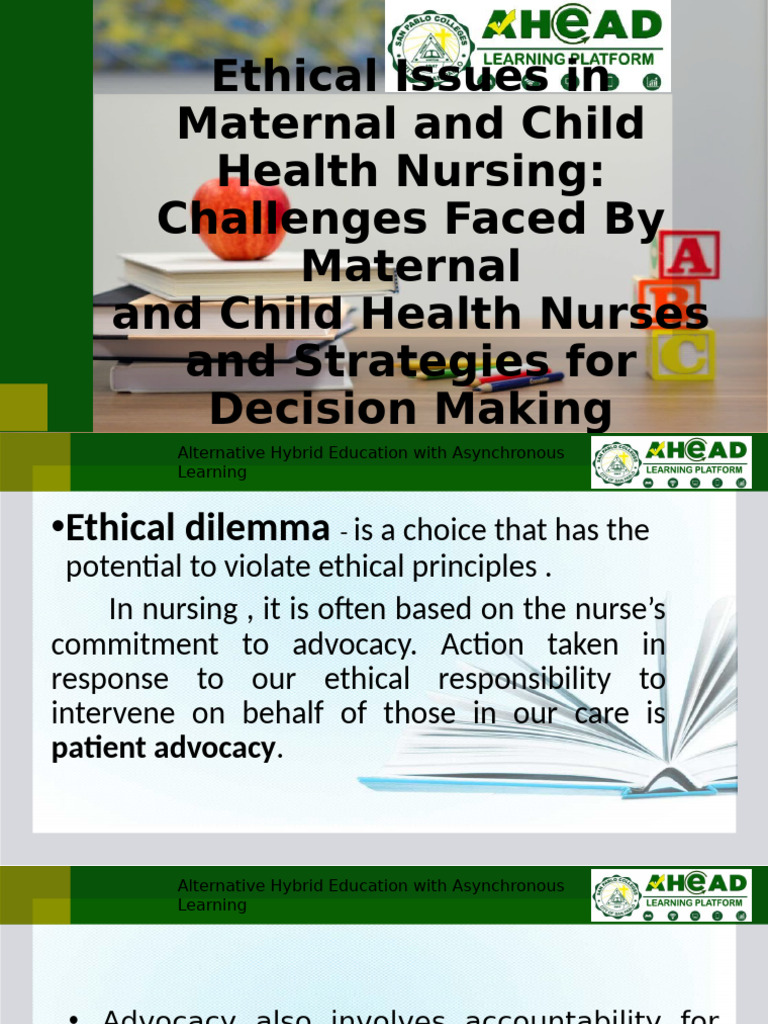 Ethical Issues and Challenges in Maternal and Child Nursing | PDF