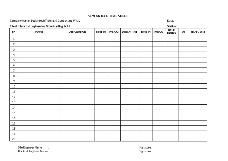 Timesheet | PDF