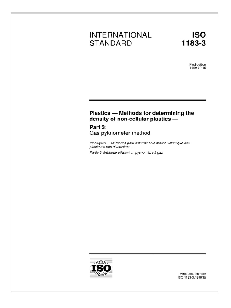 Iso 1183 3 1999 | PDF