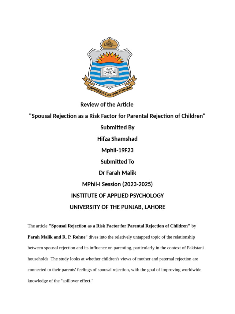Article 1 of Hifza | PDF