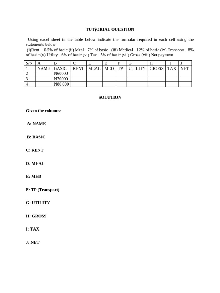 Tutorial Question | PDF