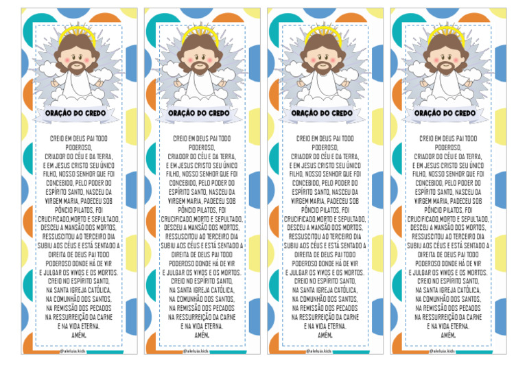 Pagelas Com A Oração Do Credo PDF