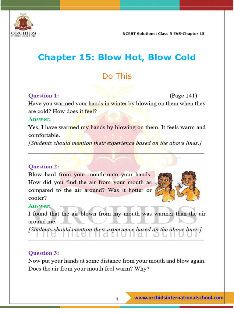 Chapter 15 Blow Hot Blow Cold | PDF