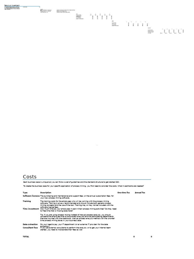 ROI Template ProcessMining | PDF