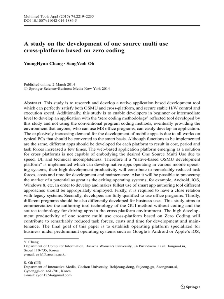 A Study On The Development of One Source Multi Use Cross-Platform Based ...