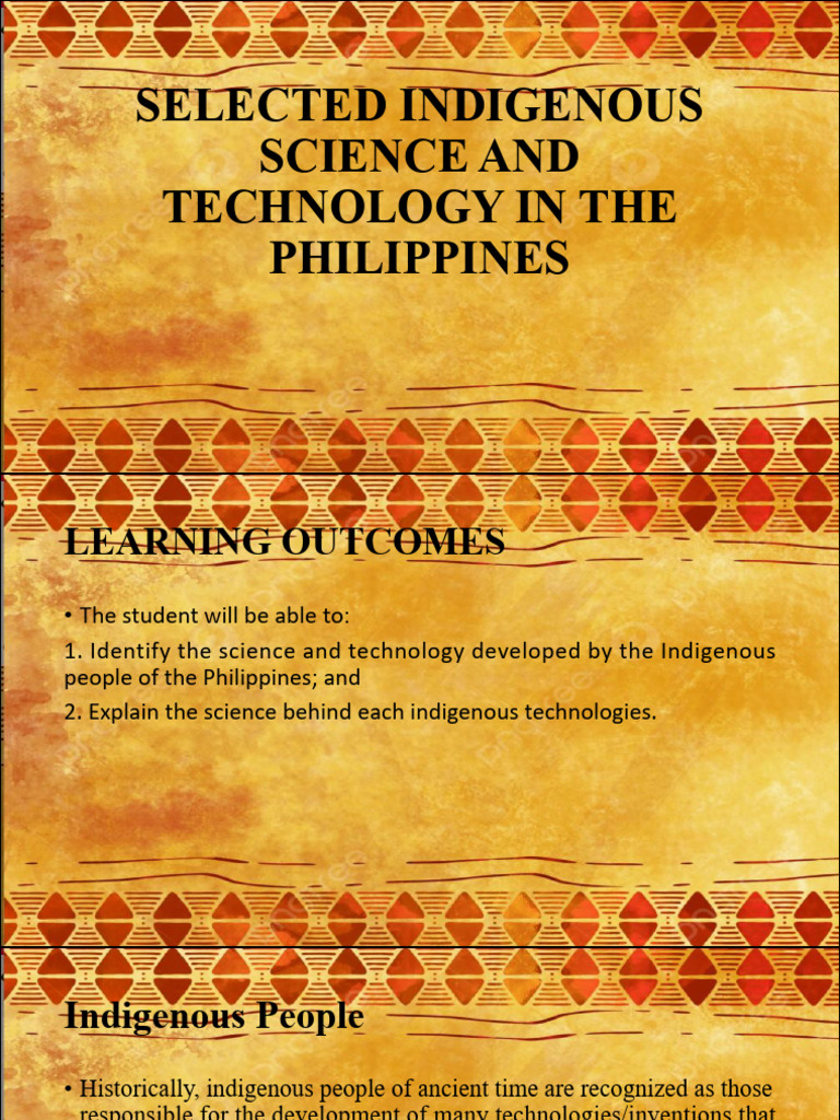 Selected indigenous science and technology in the philippines pdf