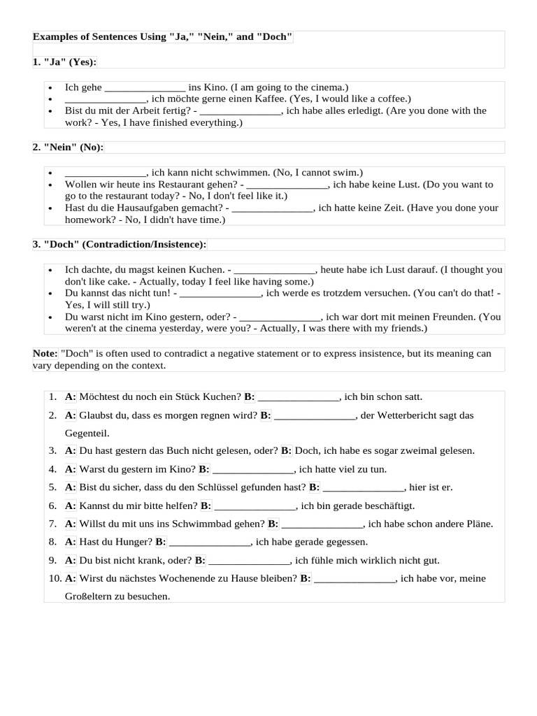 Examples of Sentences Using | PDF