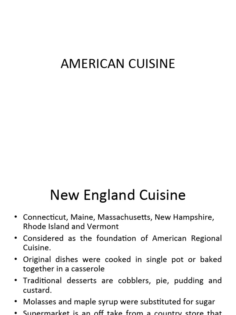 American Cuisine | PDF