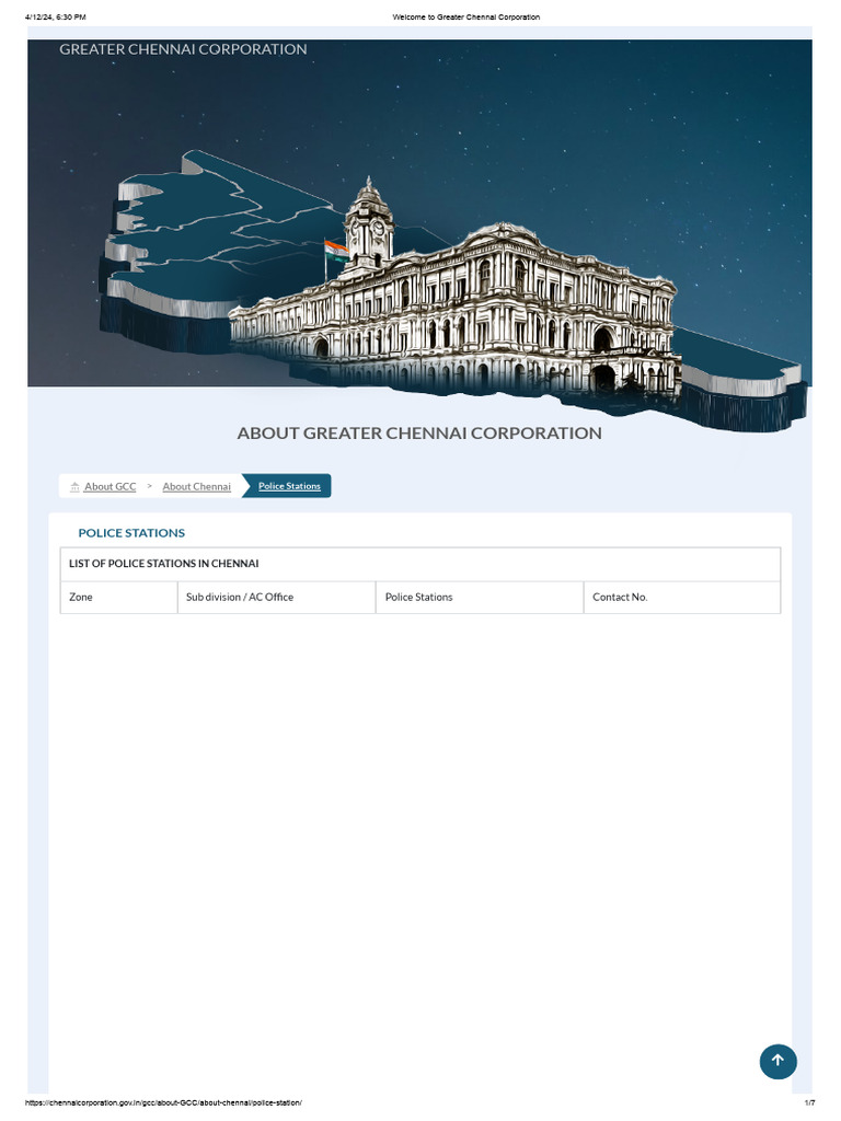WELCOME TO GREATER CHENNAI CORPORATION OFFICIAL LOGIN visual data 3