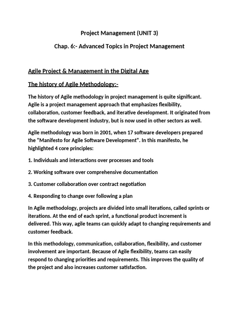 Project Management Unit 3 (1) - 1 | PDF