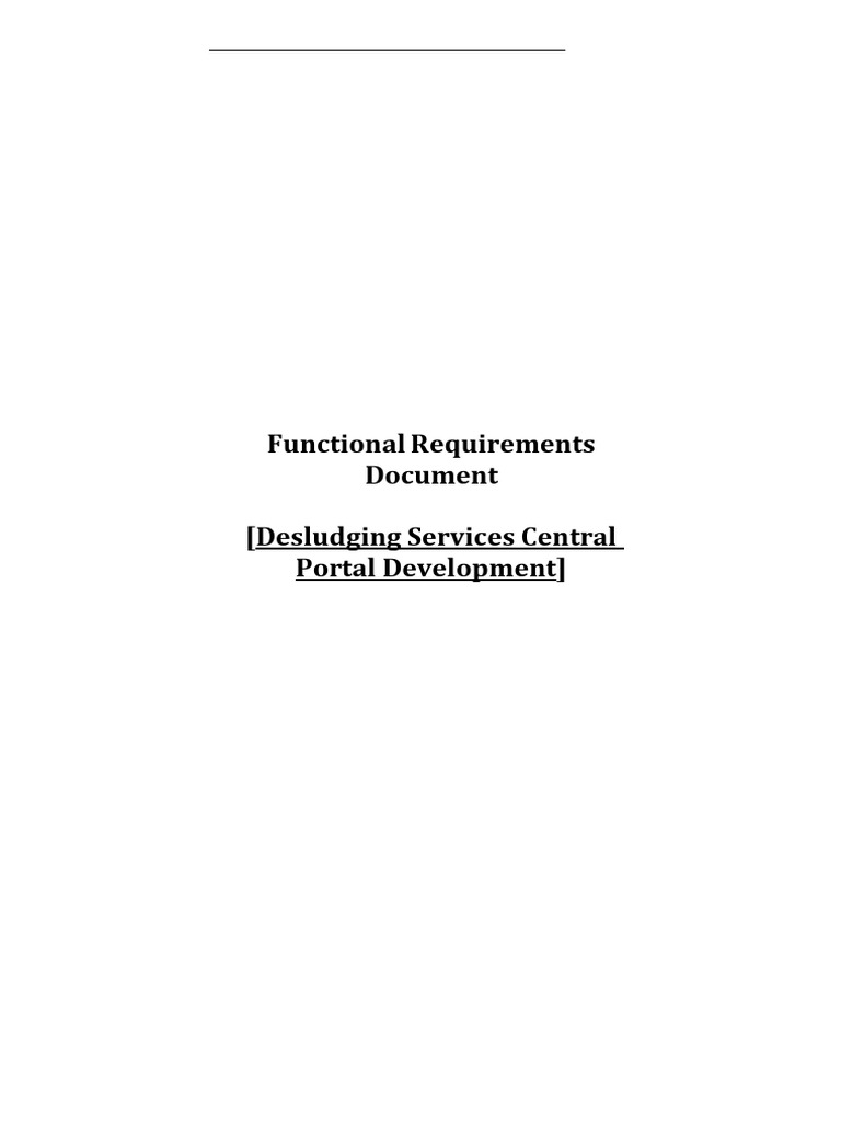 (FRD) - Technical Document. | PDF