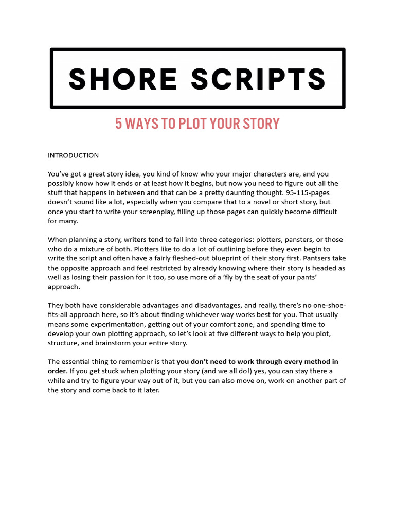 5 Way To Plot Your Story Workbook | PDF