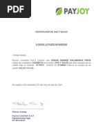 Certificación de Paz y Salvo Novartec S.A.S. | PDF