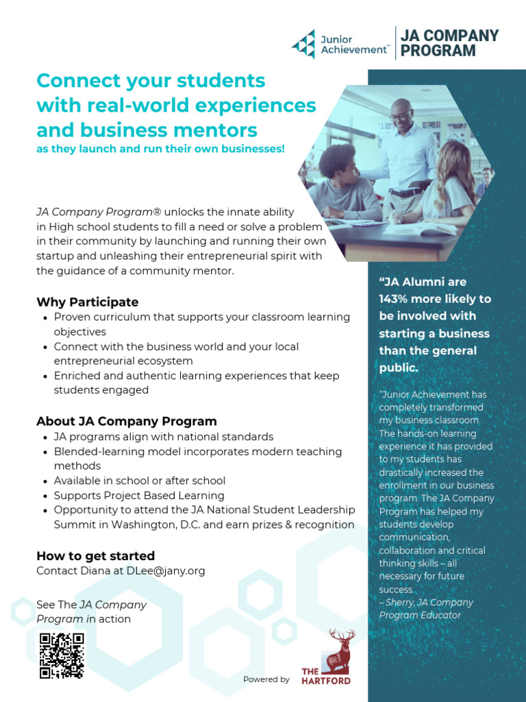 JA Company Program: Empowering Student Entrepreneurs | PDF | Mentorship ...