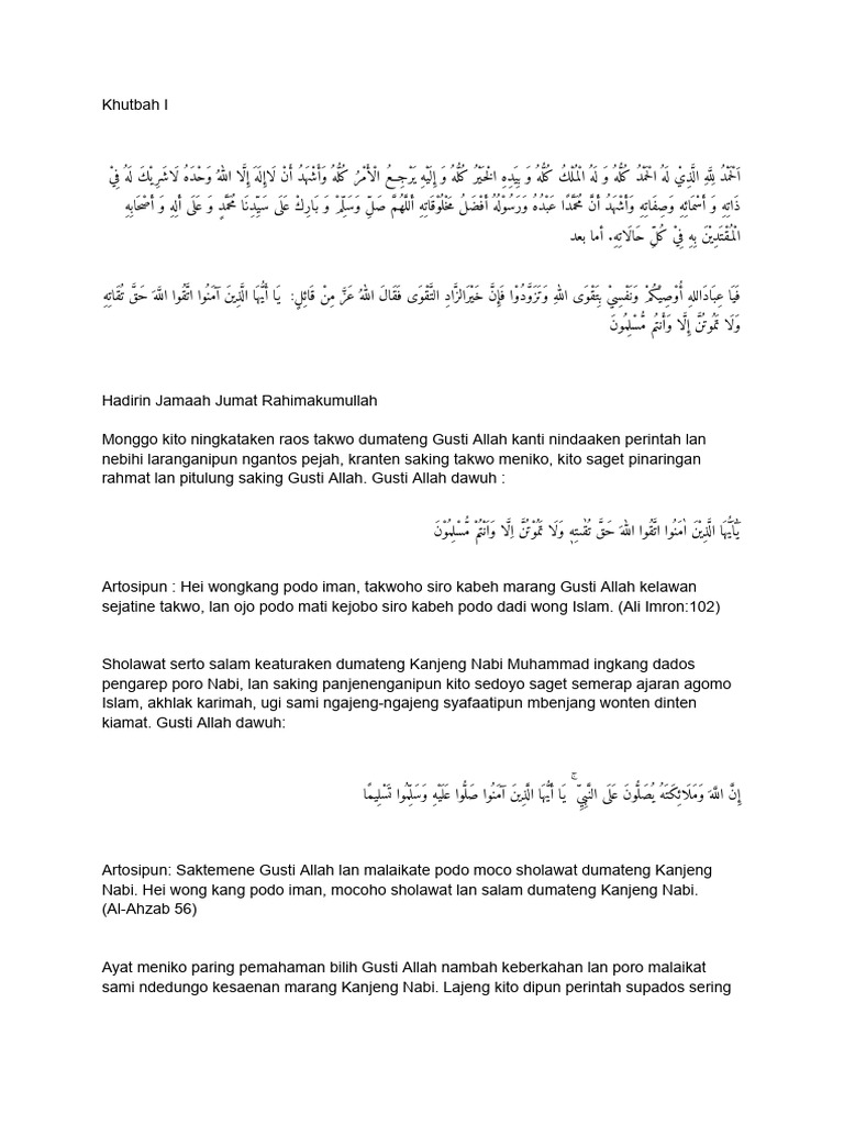 Khutbah September | PDF | Languages Of Israel | Abrahamic Religions
