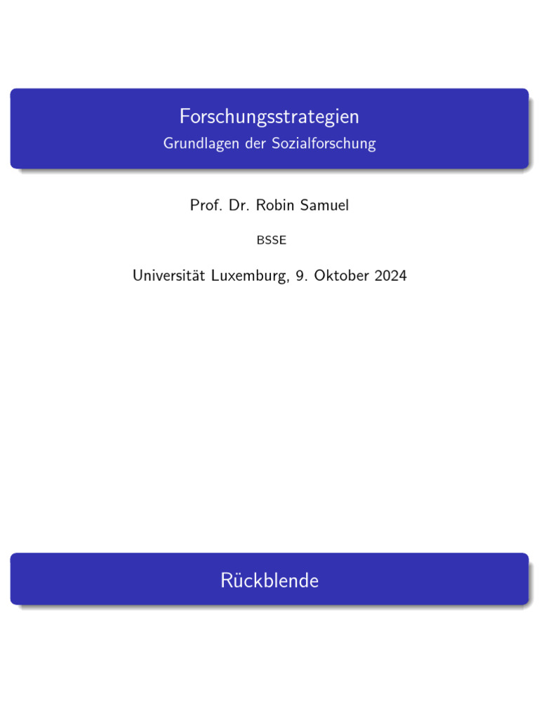 3 Forschungsstrategien WS 2024 | PDF