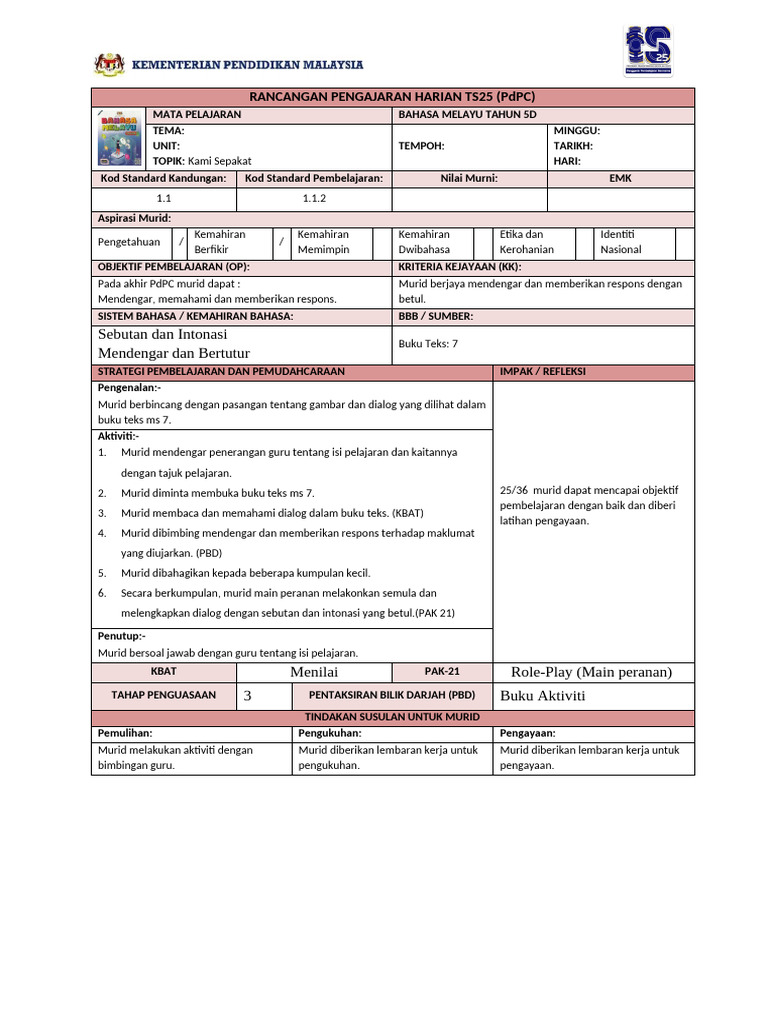 BM THN 5 TS25 (Unit 2) | PDF