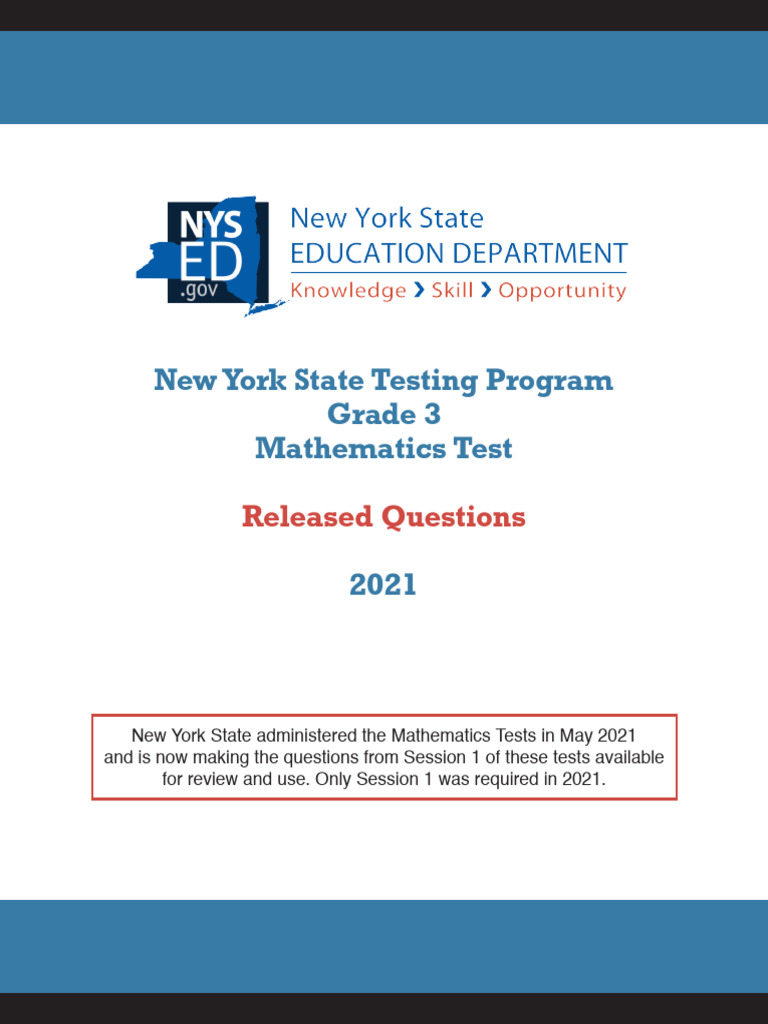 2021 Released Items Math g3 | PDF