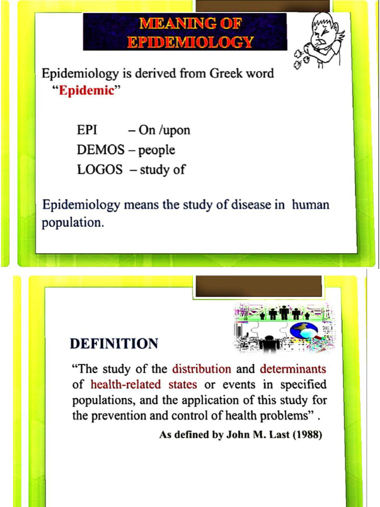 Epidemiology intelligence overview