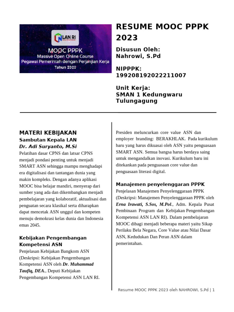 Resume mooc nahrowi 2023 pdf