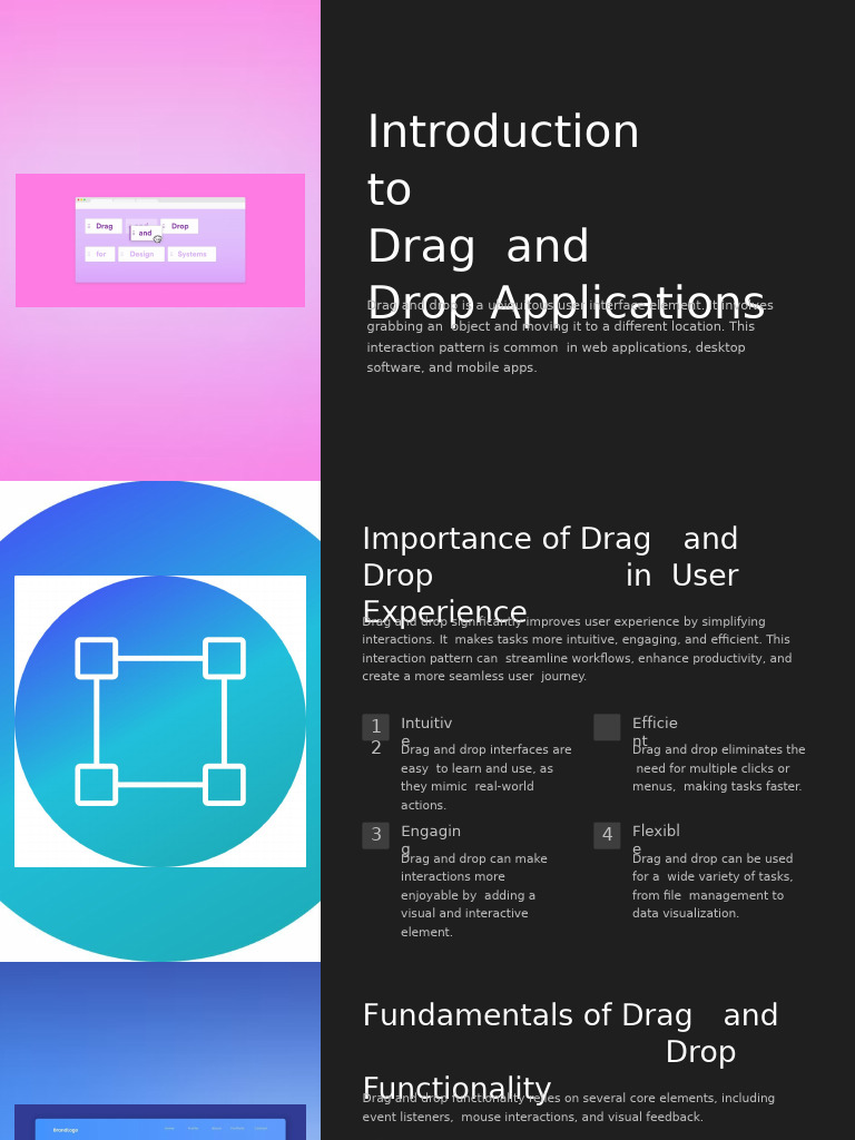 Introduction To Drag and Drop Applications | PDF