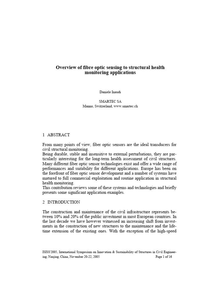 Fiber Optic Sensing - Health | PDF