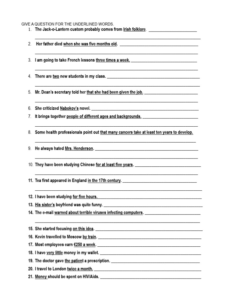 Exercise Questions | PDF