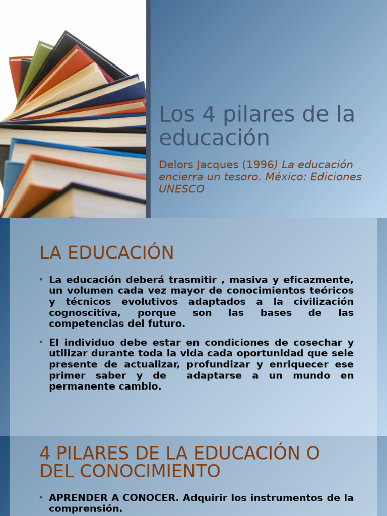 Los 4 Pilares de La Educación | PDF | Aprendizaje | Crecimiento ...
