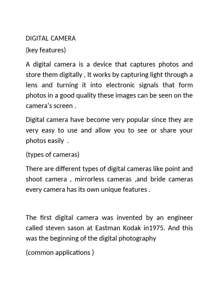 Digital Camera | PDF