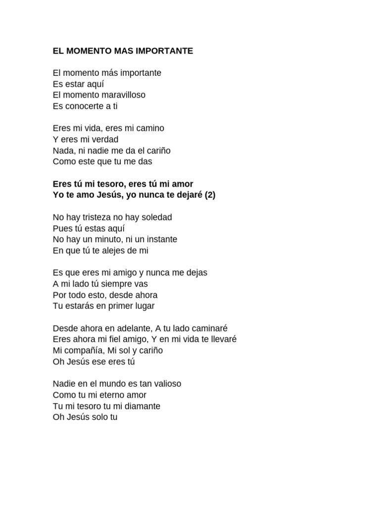 El Momento Mas Importante | PDF
