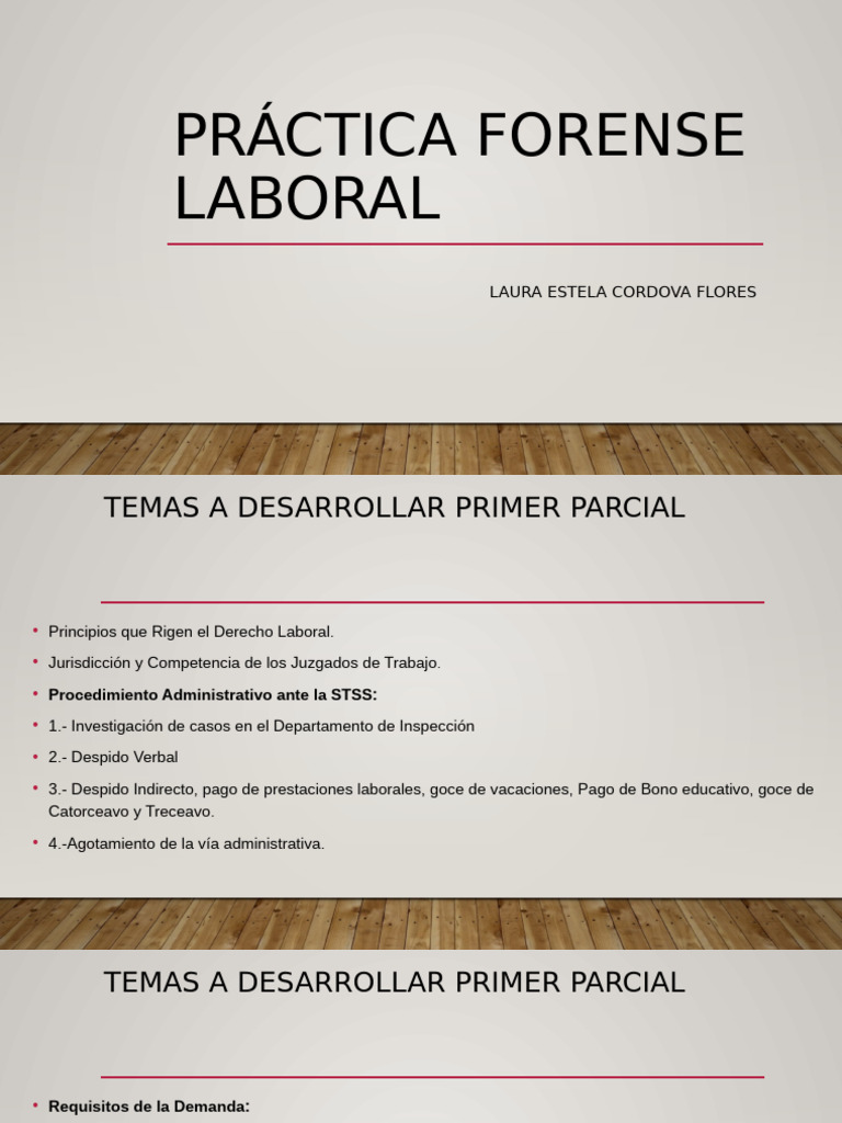 Practica Forense Laboral Parcial I | PDF