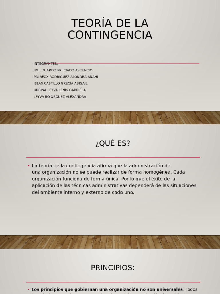 Teoría de La Contingencia | PDF