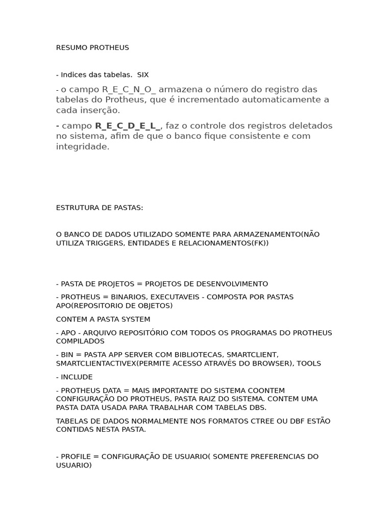 Tabela Smart Schedule Protheus