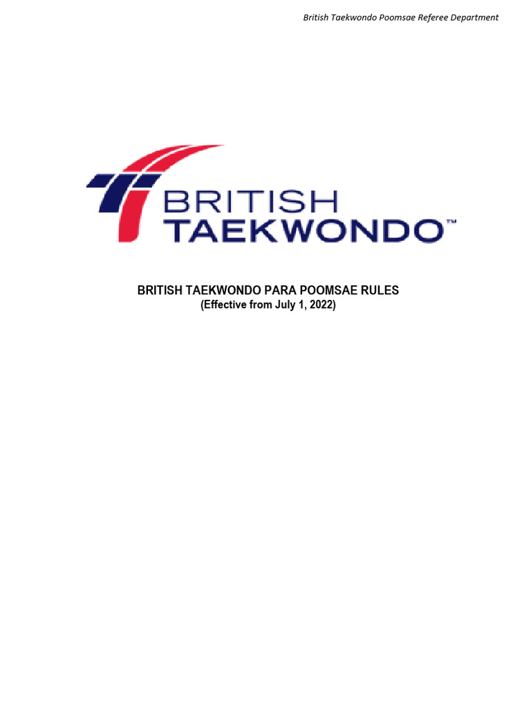 british-taekwondo-para-poomsae-rules-july-2022-pdf