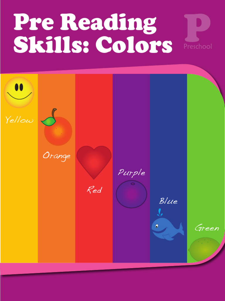 Pre reading skills colors workbook pdf