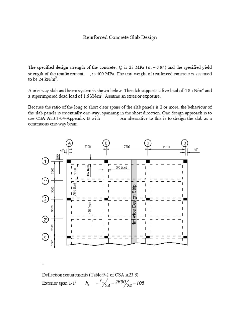 Concrete Slab Design Example Pdf