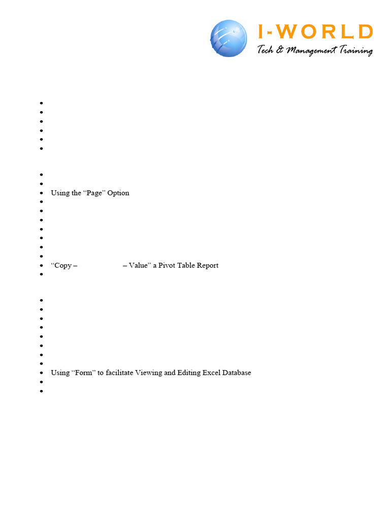 Pivot Table | PDF