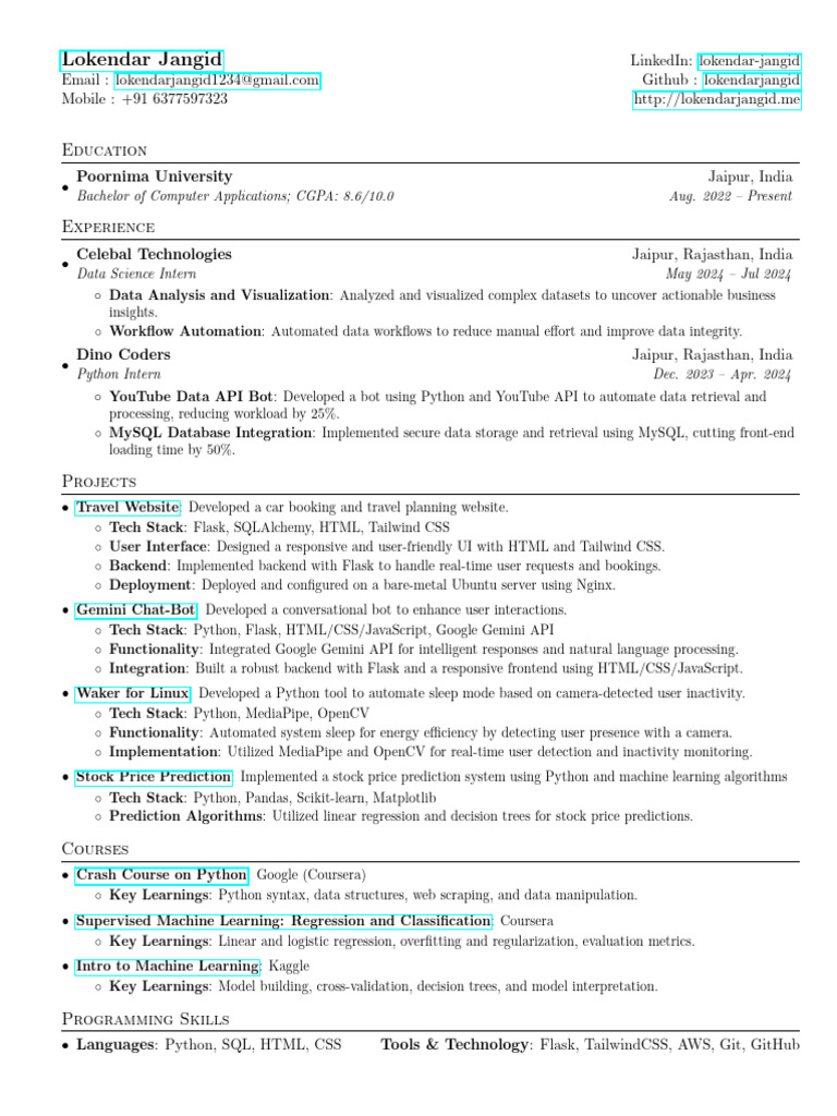 Software Engineer Resume | PDF